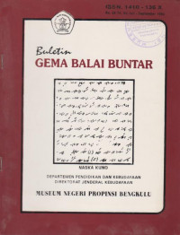 BULETIN GEMA BALAI BUNTAR NOMOR 26 TAHUN 1998