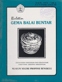 BULETIN GEMA BALAI BUNTAR NOMOR 27 TAHUN 1998