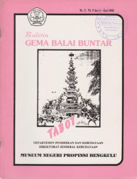 BULETIN GEMA BALAI BUNTAR NOMOR 17 TAHUN 1996