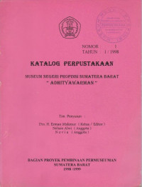 KATALOG PERPUSTAKAAN MUSEUM NEGERI PROPINSI SUMATERA BARAT 