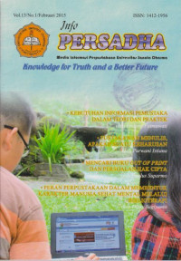 INFO PERSADHA MEDIA INFORMASI PERPUSTAKAAN UNIVERSITAS SANATA DHARMA 13 NO.1