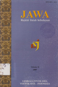 JAWA MAJALAH ILMIAH KEBUDAYAAN VOLUME II TAHUN 1997