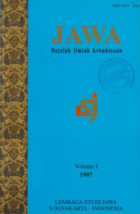 JAWA MAJALAH ILMIAH KEBUDAYAAN VOLUME I TAHUN 1997
