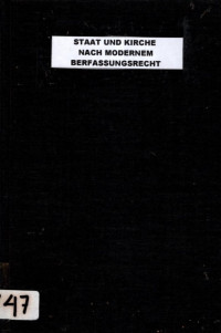 STAAT UND KIRCHE NACH MODERNEM VERFASSUNGSRECHT (4747)