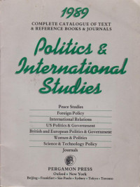 POLITICS & INTERNATIONAL STUDIES