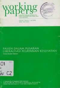 WORKING PAPERS VOLUME 1 TAHUN 2006