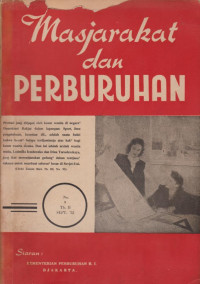 MASJARAKAT DAN PERBURUHAN NO.9 TAHUN 1952