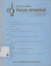 SERI PENERBITAN FORUM ARKEOLOGI NOMOR 2 TAHUN 1997