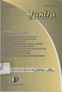 JANTRA JURNAL SEJARAH DAN BUDAYA VOL.III NO.6 DESEMBER 2008