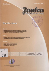 JANTRA JURNAL SEJARAH DAN BUDAYA VOL.I NO.2 DESEMBER 2006