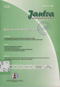 JANTRA JURNAL SEJARAH DAN BUDAYA VOL.I NO.1 JUNI 2006