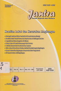 JANTRA JURNAL SEJARAH DAN BUDAYA VOL.III NO.5 JUNI 2008