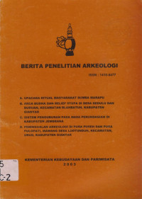 BERITA PENELITIAN ARKEOLOGI TAHUN 2003