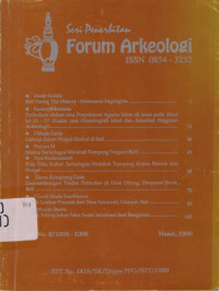 SERI PENERBITAN FORUM ARKEOLOGI NOMOR 2 TAHUN 1996