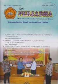 INFO PERSADHA VOLUME 14 NOMOR 1 TAHUN 2016