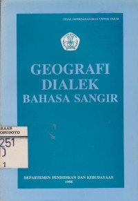 GEOGRAFI DIALEK BAHASA SANGIR