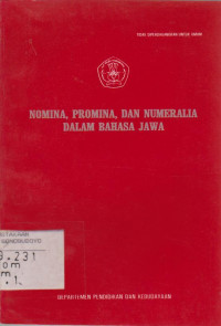 NOMINA, PROMINA, DAN NUMERALIA DALAM BAHASA JAWA