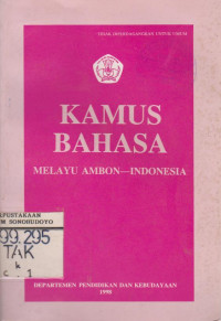 KAMUS BAHASA MELAYU AMBON-INDONESIA