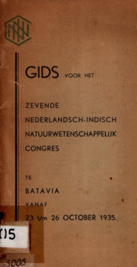 GIDS VOOR HET ZEVENDE NEDERLANDSCH-INDISCH NATUURWETENSCHAPPELIJK CONGRES (5005)