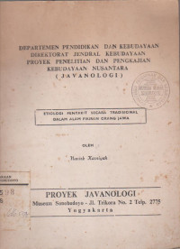 ETILOGI PENYAKIT SECARA TRADISIONAL DALAM ALAM PIKIRAN ORANG JAWA