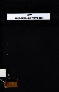 HET BURGERLIJK WETBOEK : ART. 1941-1959 (3998)