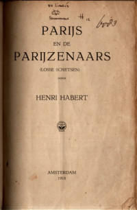 PARIJS EN DE PARIJZENAARS (6083)