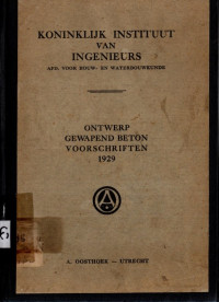 ONTWERP GEWAPEND BETON VOORSCHRIFTEN 1929 (6186)