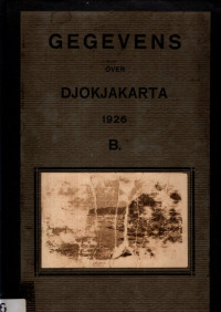 GEGEVENS OVER DJOKJAKARTA 1926 B (6226)