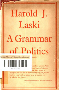 A GRAMMAR OF POLITICS (7320)