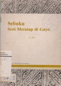 SEBUKU SENI MERATAP DI GAYO