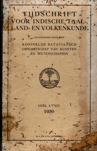 TIJDSCHRIFT VOOR INDISCHE TAAL-, LAND- EN VOLKENKUNDE (A.13/1939)