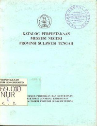 KATALOG PERPUSTAKAAN MUSEUM NEGERI PROVINSI SULAWESI TENGAH