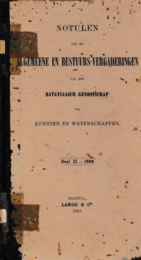 NOTULEN VAN DE ALGEMEENE EN BESTUURS-VERGADERINGEN (A.9/1865)