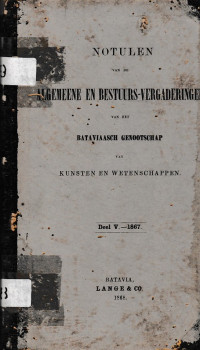 NOTULEN VAN DE ALGEMEENE EN BESTUURS-VERGADERINGEN (A.9/1868)