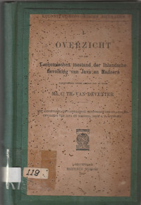 OVERZICHT VAN DER ECONOMISCHEN TOESTAND DER INLANDSCHE BEVOLKING VAN JAVA EN MADOERA