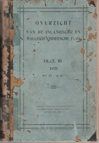 OVERZICHT VAN DE INLANDSCHE EN MALEISCH-CHINEESCHE PERS NO. 27/ 1921 ( Rusak)