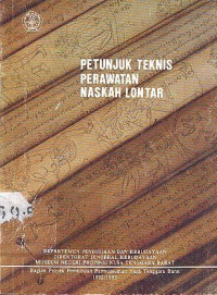 PETUNJUK TEKNIS PERAWATAN NASKAH LONTAR