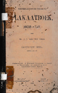 NEDERLANDSCH-INDISCH PLAKAATBOEK 1602-1811 (A.8/1895)