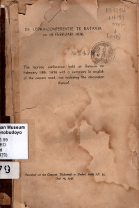 DE LEPRA-CONFERENTIE TE BATAVIA DD 18 FEBRUARY 1936 (2479)