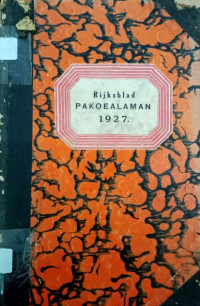 RIJKSBLAD VAN HET PAKOE ALAMSCHE GEBEID OVER HET JAAR 1927 (B.2/1927)