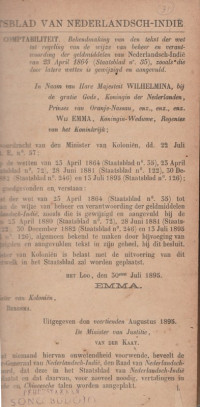 STAATSBLAD VAN NEDERLANDSCH-INDIE NO. 225 COMPTABILITEIT & AANTEEKENINGEN OMTRENT DE WERKING EN TOEPASSING DER INDISCHE COMPTABILITEITSWET