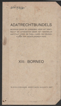 ADATRECHTBUNDELS XII : BORNEO