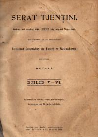 SERAT TJENTINI : BABON ASLI SAKING KITA LEIDEN ING NEGARI NEDERLAND (A.12/1914)