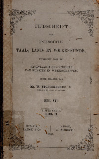 TIJDSCHRIFT VOOR INDISCHE TAAL-, LAND-, EN VOLKENKUNDE (A.13/1867)