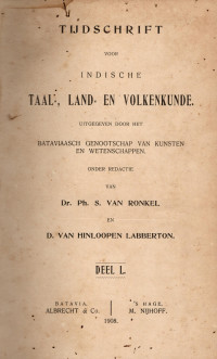 TIJDSCHRIFT VOOR INDISCHE TAAL-, LAND- EN VOLKENKUNDE (A.13/1908)