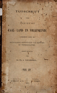 TIJDSCHRIFT VOOR INDISCHE TAAL-, LAND- EN VOLKENKUNDE (A.13/1912)