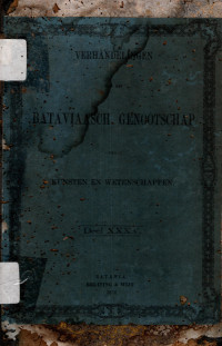 VERHANDELINGEN VAN HET BATAVIAASCH GENOOTSCHAP VAN KUNSTEN EN WETENSCHAPPEN (A.14/1870)