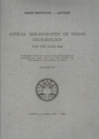 ANNUAL BIBLIOGRAPHY OF INDIAN ARCHEOLOGY FOR THE YEAR 1932 VOLUME VIII
