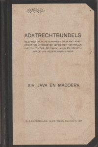 ADATRECHTBUNDELS XIV : JAVA EN MADOERA
