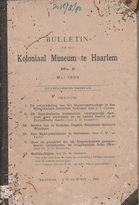 BULLETIN VAN HET KOLONIAAL MUSEUM TE HAARLEM NO. 8 MEI 1894